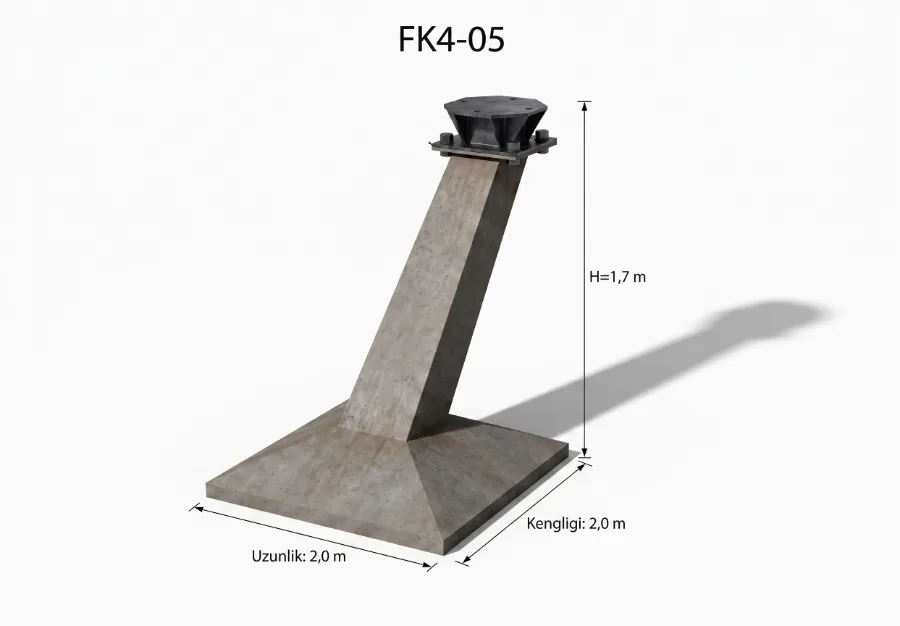 ФК4-05 seriyasidagi temir-beton fundament
